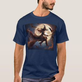Camiseta Voo à Lua das Bruxas de Bruxas Steampunk