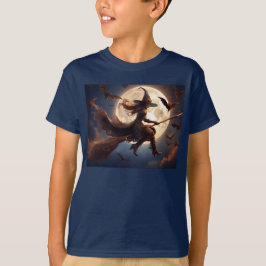 Camiseta Voo à Lua das Bruxas de Bruxas Steampunk