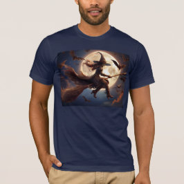 Camiseta Voo à Lua das Bruxas de Bruxas Steampunk