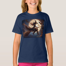 Camiseta Voo à Lua das Bruxas de Bruxas Steampunk