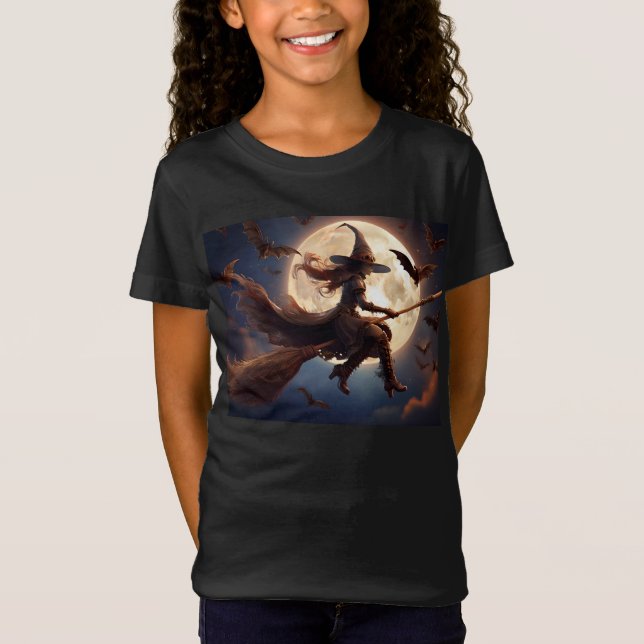 Camiseta Voo à Lua das Bruxas de Bruxas Steampunk (Frente)
