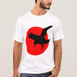 Camiseta Voo Crow Voando Silhouette Raven Voo Sol