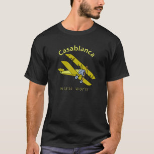 Camiseta Voo De Casablanca Coordena O Voo Do Avião T Shirt