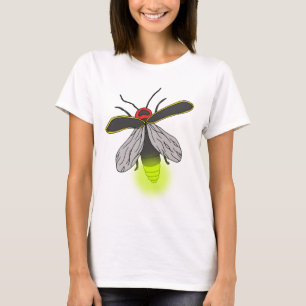 Camiseta voo de inseto relâmpago aceso