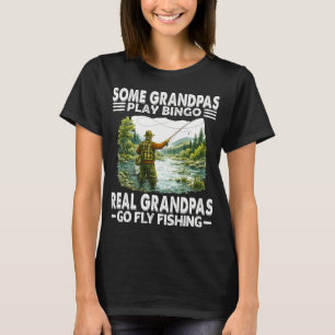 Camiseta Vôo de pesca de avô - Avôs de verdade vão à pesca 