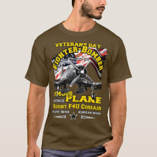 Camiseta Voo F4U Corsair, avião de combate ww2