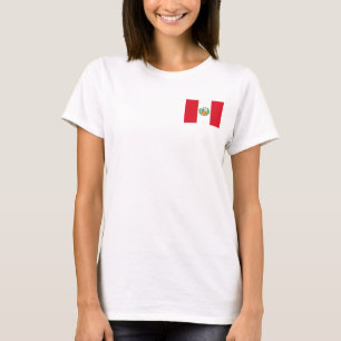 Camiseta Voo feminino com bandeira do Peru