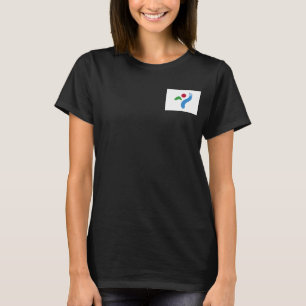 Camiseta Voo feminino Zip Jogger com bandeira de Seul