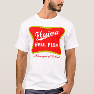 Camiseta Vôo Hellfish Champagne - vermelho com texto