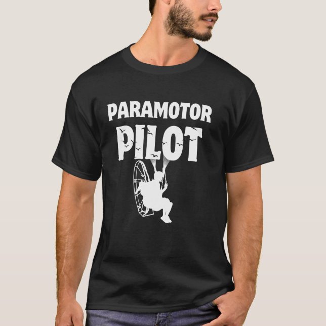 Camiseta Voo Parapente De Formação De Piloto Paramotor Com  (Frente)