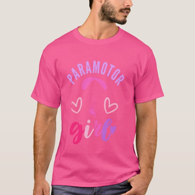 Camiseta Voo Parapente para Formação de Meninas Paramotor (Frente)