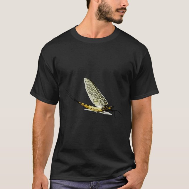 Camiseta Voo Pesca Mayfly Rod Reel Truta de Ligação Rainbow (Frente)