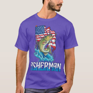 Camiseta Voo Pesca Salmão Angler Pavilhão Americano Truta d