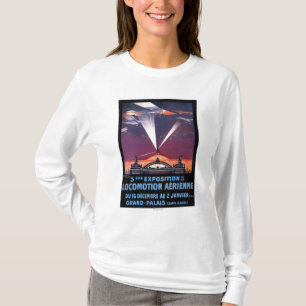 Camiseta Vôo plano sobre o poster do holofote