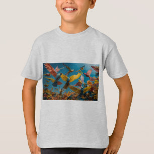 Camiseta Voo Plástico: Sonhos no Céu Sintético