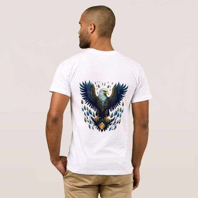 Camiseta Voo Radiante: Tee Emblem de Crystal Eagle (Parte Traseira Completa)