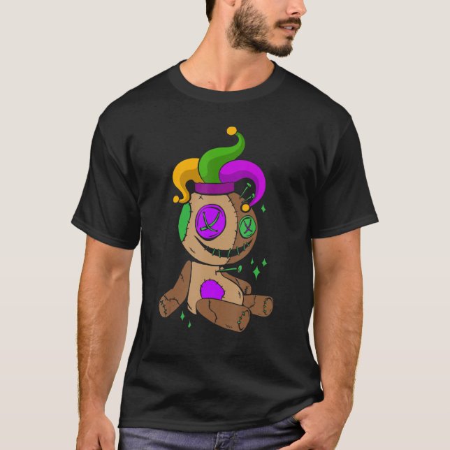 Camiseta Voodoo Doll Mardi Gras New Orleans Louisiana Parad (Frente)