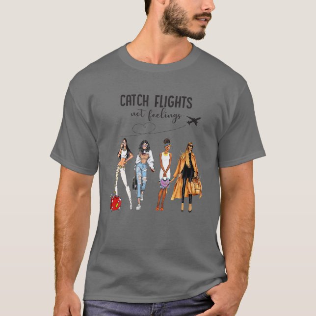 Camiseta Voos De Capa Não Sentem Sentimentos Mulheres Negra (Frente)