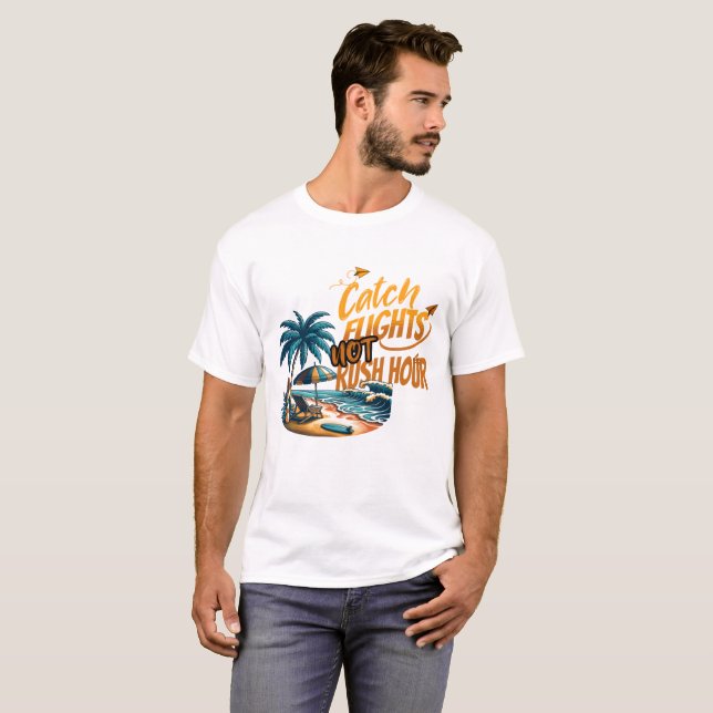 Camiseta Voos De Captura Sem Hora De Corrida (Frente Completa)