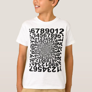 Camiseta Vortex dos números, contando o redemoinho,