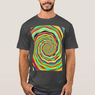 Camiseta Vórtex Fractal Multicolorido abstrato 8