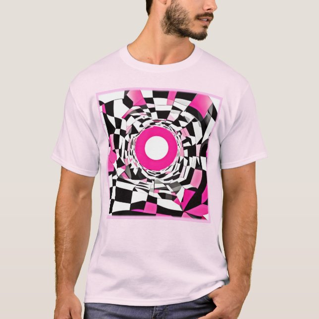 Camiseta Vórtex Rosa: Uma Descida Verificada (Frente)