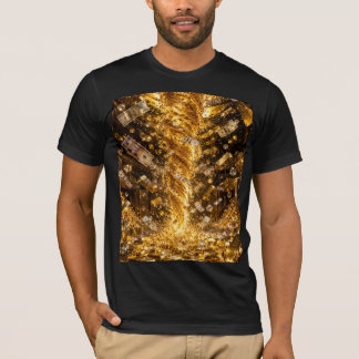Camiseta Vórtice de Riqueza Dourada | Ouro de Luxo, Dinheir