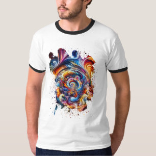 Camiseta Vórtice giratório de cores