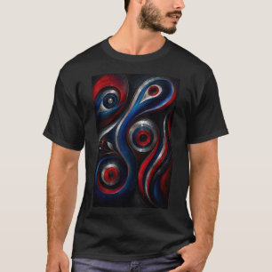 Camiseta Vórtice Metálico Abstrato Moderno