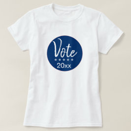 Camiseta Votação 2024 Eleições Cinco Estrelas Azul Não Part