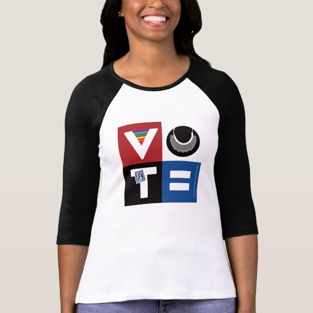 Camiseta VOTAÇÃO a favor da RBG e da Igualdade para Todos! (Frente)