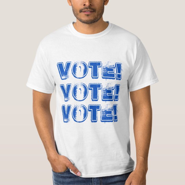 Camiseta VOTAÇÃO Azul, Negra VOTAÇÃO (Frente)