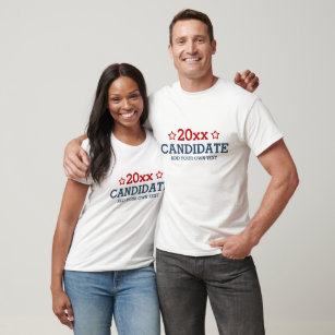 Camiseta Votação Eleição adicione seu próprio texto persona