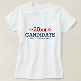 Camiseta Votação Eleição adicione seu próprio texto persona