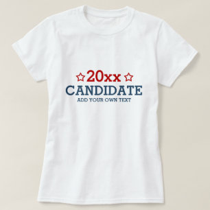 Camiseta Votação Eleição adicione seu próprio texto persona