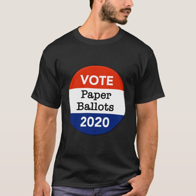 Camiseta Votação em Boletins 2020 Eleição Presidencial (Frente)