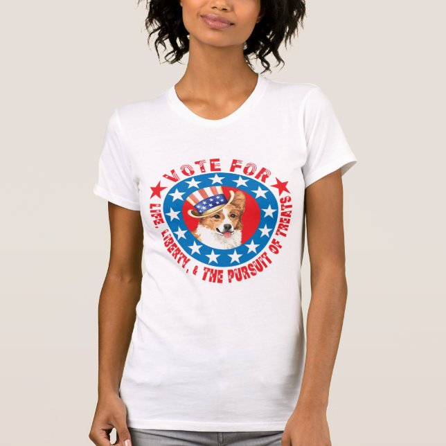Camiseta Votação em Pembroke Welsh Corgi (Frente)