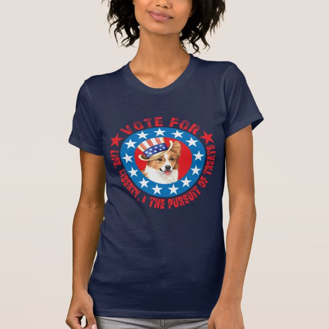 Camiseta Votação em Pembroke Welsh Corgi (Frente)