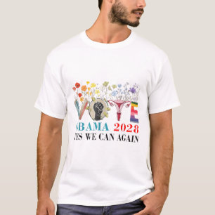 Camiseta Votação Floral Obama 2028 Vamos Corrigir Este Pres