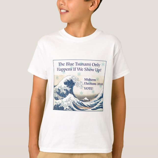 Camiseta Votação no tsunami azul (Frente)