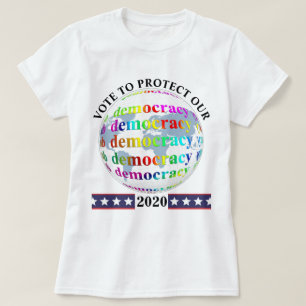 Camiseta VOTAÇÃO PARA PROTEGER A NOSSA democracia 2020