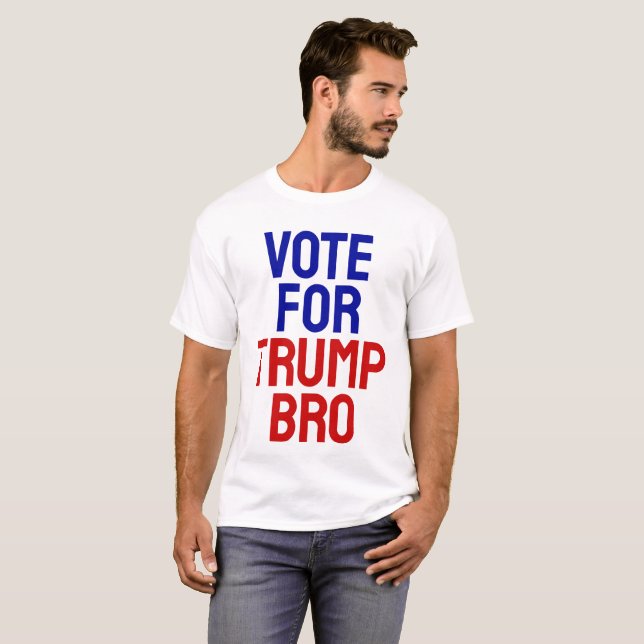 Camiseta Votação Para Trump Bro - Eleições 2024 (Frente Completa)