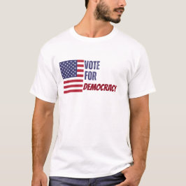 Camiseta Votação personalizável para a democracia nos EUA E