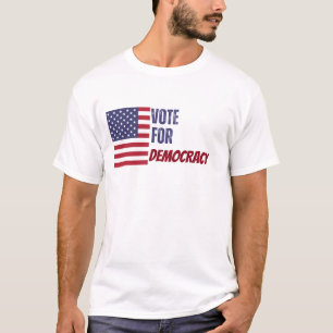 Camiseta Votação personalizável para a democracia nos EUA E
