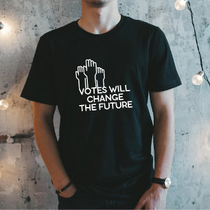 Camiseta Votações no presente eleitoral em 2024 mudarão o f