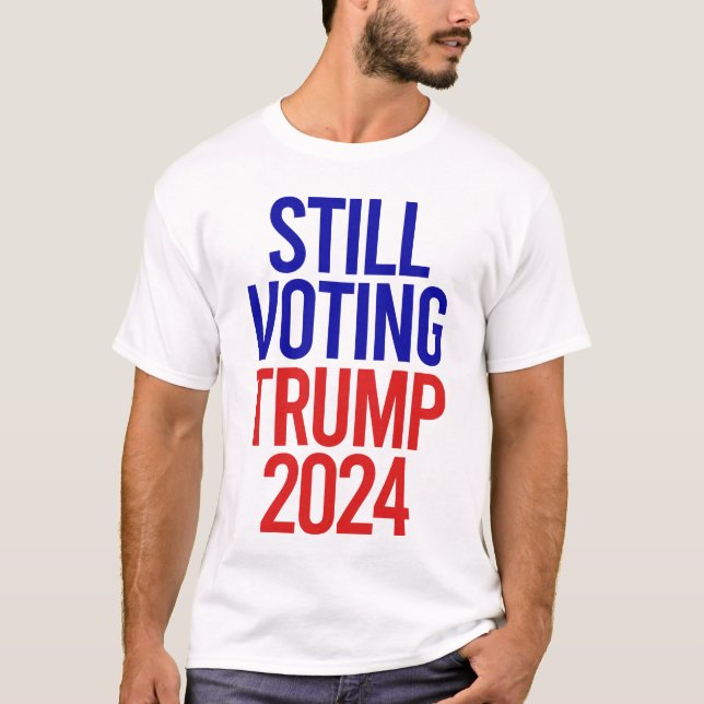 Camiseta Votando ainda trunfo para o Presidente 2024 (Frente)