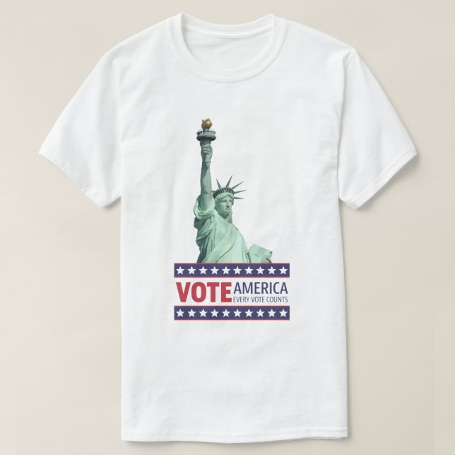 Camiseta VOTAR A AMÉRICA Todos os votos (Frente do Design)