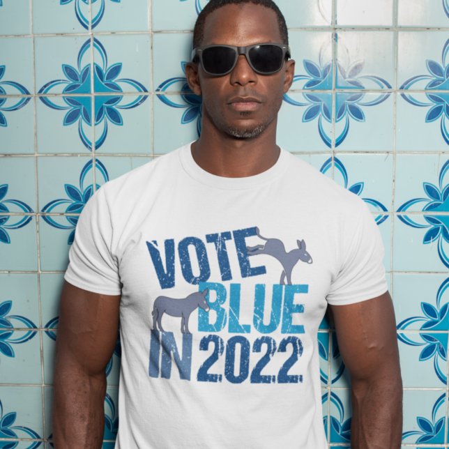Camiseta Votar Azul em 2022, Partido Democrático Cute (Criador carregado)