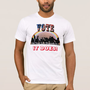 Camiseta VOTAR Como Sua Vida Depende Disso...Sim!