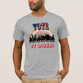 Camiseta VOTAR Como Sua Vida Depende Disso...Sim!